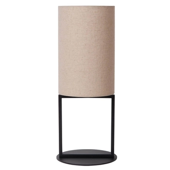 Lampka stołowa tuba Herman 30562/81/38 abażur beżowy czarny