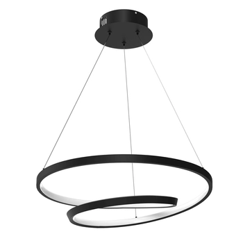 Nowoczesna lampa wisząca Lucero spirala LED 48W czarna