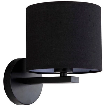 Abażurowa LAMPA ścienna CECINA LP-114/1W BK loftowa OPRAWA kinkiet czarny OUTLET