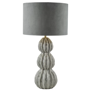 Nocna lampka tkaninowa Lorelai LOR4239 tuba do sypialni szary