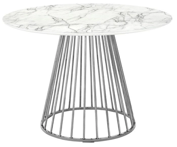Stół GLAM MARBLE KH1204100129.CHROM druciany chrom biały