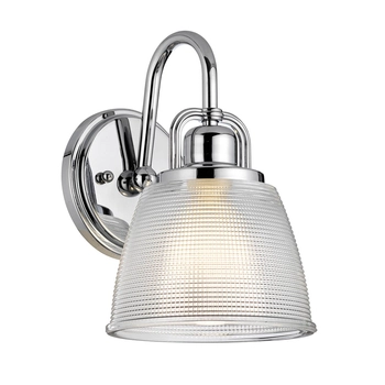 Loftowa lampa ścienna QZ-DUBLIN1-PC szklana polerowany chrom