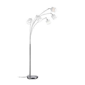 Lampa podłogowa z abażurkami Tommy R46330501 srebrny biały