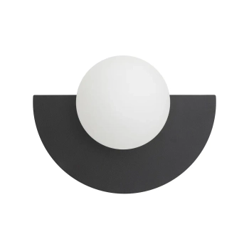 Kinkiet ścienny okrągły SATURN biały czarny metalowy 1xG9 do sypialni kulisty ball 12596