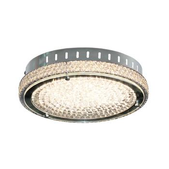 Okrągły plafon Nino C98000Y-17W LED 17W 3000K glamour chrom biały