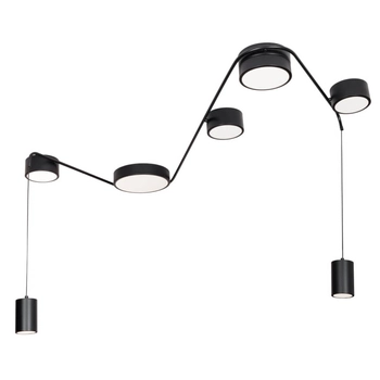 Sufitowo-wisząca lampa salonowa ZUMAIA C0249 Maxlight LED 42W 3000K tuba czarny