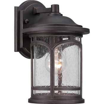 Elewacyjna LAMPA zewnętrzna Marblehead QZ-MARBLEHEAD2-S Elstead Quoizel ogrodowa OPRAWA ścienna z efektem deszczu outdoor IP44 brąz