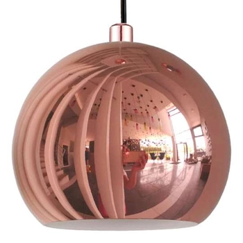 LAMPA wisząca RAME LP-2014/1P S Light Prestige metalowa OPRAWA zwis kula ball miedź