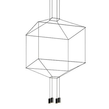 Geometryczna lampa wisząca Flusso 91906 King Home LED 8W 3000K jadalniane czarne