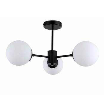 Czarna lampa wisząca Roma LP-1345/3P BK Light Prestige kule szklane