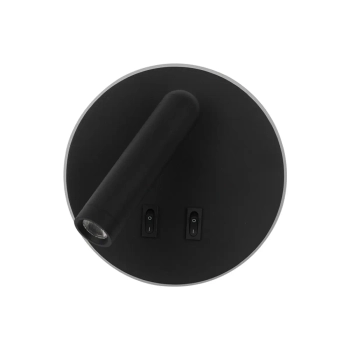 Ledowy kinkiet ścienny Furla WL-53742-1-BK LED 8W 3000K tuba czarna