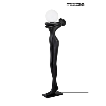 Lampa stojąca rzeźba Human Moon MSE1501100337 Moosee szklana kula ball czarna