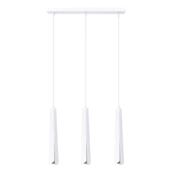 Wisząca lampa potrójna Prysm SL.1399 Sollux tubki do salonu biała