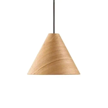 Boho lampa wisząca BRONTILA LE45382 stożek drewniany