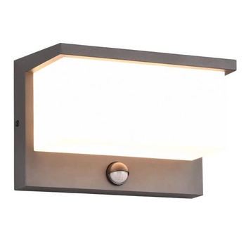 Elewacyjna lampa z czujnikiem ruchu JEVELLO DL142240969 LED 13W 3000K antracyt