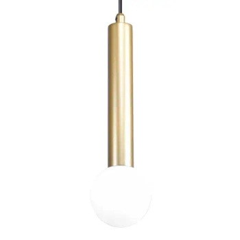 Wisząca lampa sopel Filano PND-33574-1-GD metalowa tuba złota