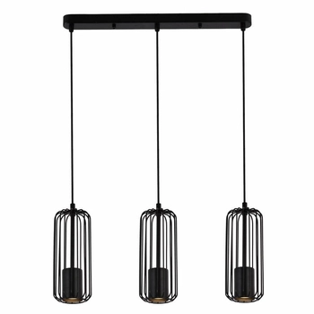 Potrójna lampa wisząca Sintra LP-975/3L BK Light Prestige loft czarna