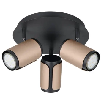 Potrójny sufitowy plafon Gillan 814530365 reflektory regulowane brązowy