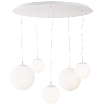 Wisząca lampa kulista Basic Form MOD321PL-05W1 na linkach biała