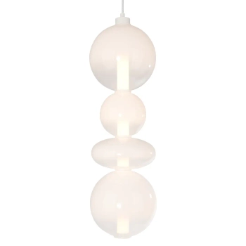 Szklana lampa wisząca DAPHNE ML0863 LED 36W 3000K biała złota