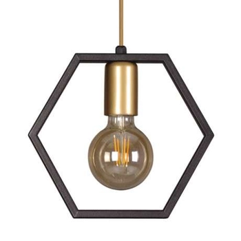 LAMPA wisząca Honey K-4720 Kaja geometryczna OPRAWA metalowy ZWIS modernistyczny czarny złoty