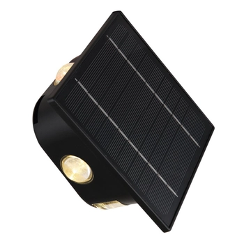 Lampa ścienna Solar 36494 Globo LED 0,8W zmienna barwa z włącznikiem IP54 czarna