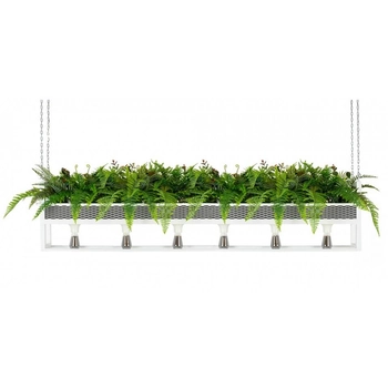 Dekoracyjna lampa wisząca Semira OSW001499 King Home kwietnik biała zielona