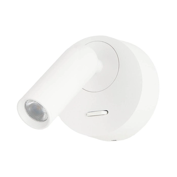 Ścienna lampa sypialniana LUGANO AZ5627 Azzardo LED 3W 3000K włącznik biała