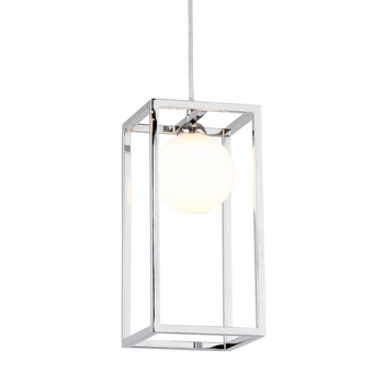 Wisząca lampa kulista Daisy MD-BR4367-D1 CH Italux chrom biały