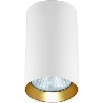 Natynkowa LAMPA sufitowa MANACOR LP-232/1D - 90 WH/GD Light Prestige metalowa tuba downlight do kuchni biały złoty