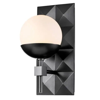 Szklany kinkiet ścienny Deco QN-DECO-1WB-BLK-O do łazienki kula IP44 czarny