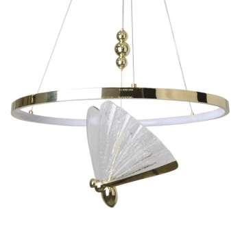 Ringowy żyrandol Marissa LP-2515/1P GD LED 66W CCT motyl złoty
