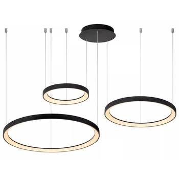 Nowoczesna lampa wisząca Vidal do pokoju LED 120W 2700K czarna