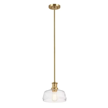 Klasyczna lampa wisząca Nottinghill mosiądz przezroczysta szklana 1xE27 ELS-NOTTINGHILL-P-PNBR