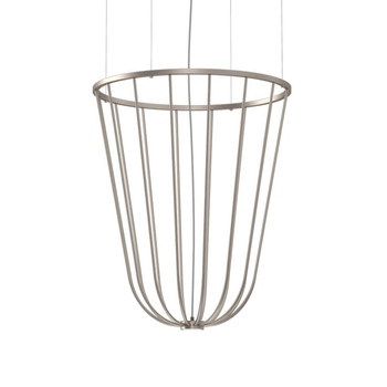 Lampa zawieszana nad stół no. Moon 5144 Shilo metalowa platyna