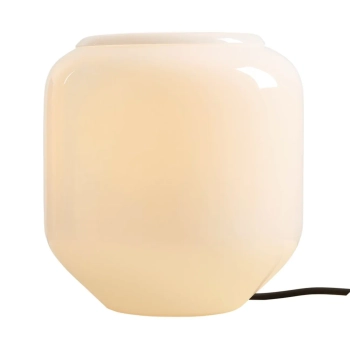 Szklana lampka nocna FLASK biała czarna 1xE27 industrialna 8500B1_S