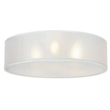 Minimalistyczny plafon do sypialni Haru 108954 tkanina biały