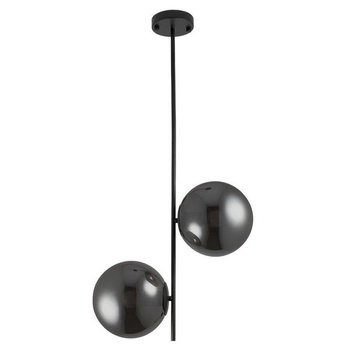 Zwisowa lampa do salonu Venus ST-5025-2 SMOKE Step balls przydymiona czarna