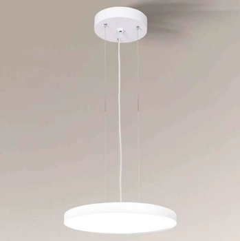 Loftowa LAMPA wisząca NUNGO 6019 Shilo okrągła OPRAWA zwis LED 11,5W 3000K metalowy biały