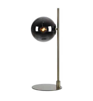 Nocna lampa sypialniana Dione na komodę przydymiona złota