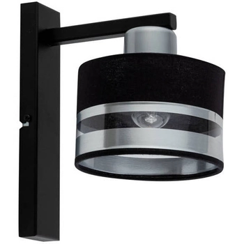 LAMPA ścienna PRO 32154 Sigma abażurowa OPRAWA kinkiet czarny srebrny