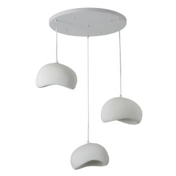Skandynawska lampa wisząca OSTIA 1744 biała 3xE27 potrójna do salonu