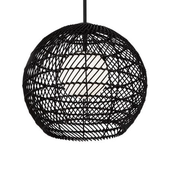 Zwieszana lampa boho Cane MOD204PL-01B1 Maytoni kulista czarny