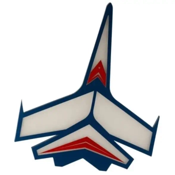 Lampa sufitowa samolot JET Abigali LED 26W odrzutowiec biały