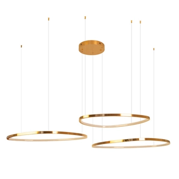 Pierścieniowa lampa wisząca CAYENNE P0604D LED 130W 3000K miedziana