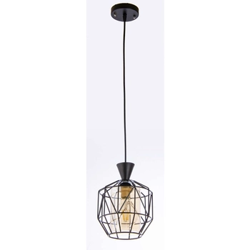 Geometryczna lampa wisząca VEN W-5291/1 BK industrialny czarny miodowy