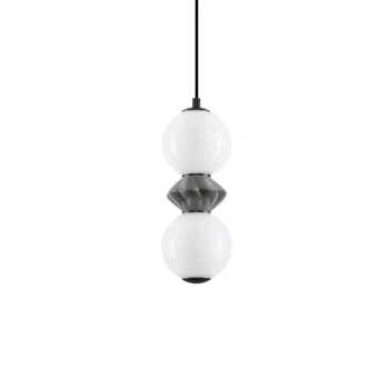 Ceramiczna wisząca lampa MONRETA LE45230 LED 10W 3000K nad stół szara biała