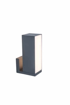 Zewnętrzna LAMPA ścienna CUBA 5193810118 Lutec metalowa OPRAWA kinkiet LED 14W 2700K - 6500K regulowany IP54 szary