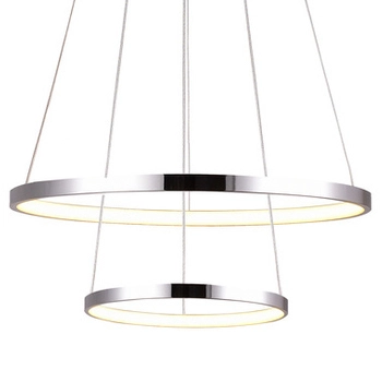 LAMPA wisząca LUNE 32-64769 Candellux futurystyczna OPRAWA zwis LED 40W 4000K pierścienie rings chrom