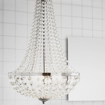 Wisząca lampa kryształowa Granso107551 pokojowa łańcuszki ip44 chrom